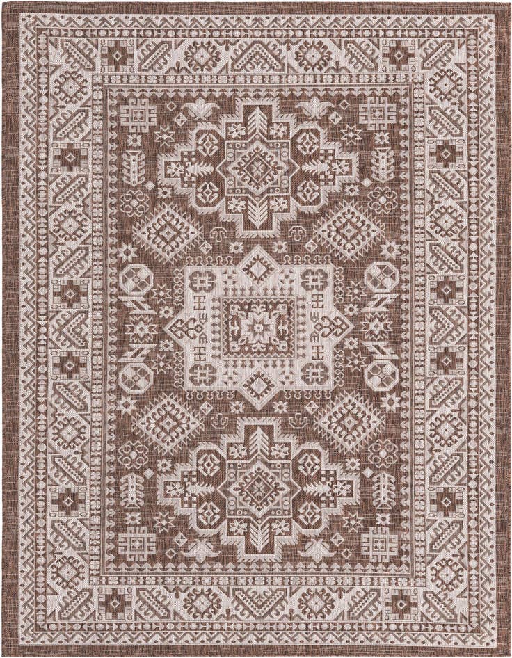 Detail image of 6' x 9' Easy-Clean Aztec Indoor / Outdoor Rug