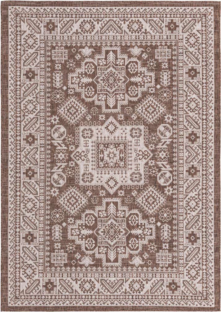 6' x 9' Easy-Clean Aztec Indoor / Outdoor Rug