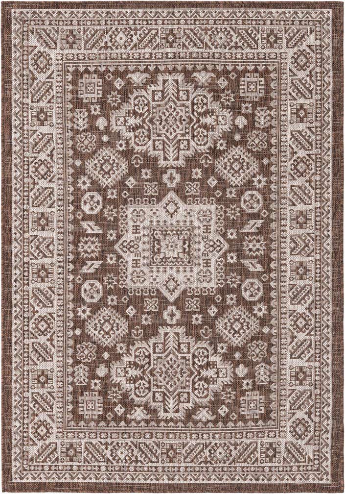 4' x 6' Easy-Clean Aztec Indoor / Outdoor Rug