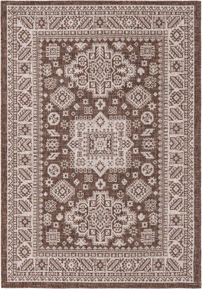 Detail image of 4' x 6' Easy-Clean Aztec Indoor / Outdoor Rug