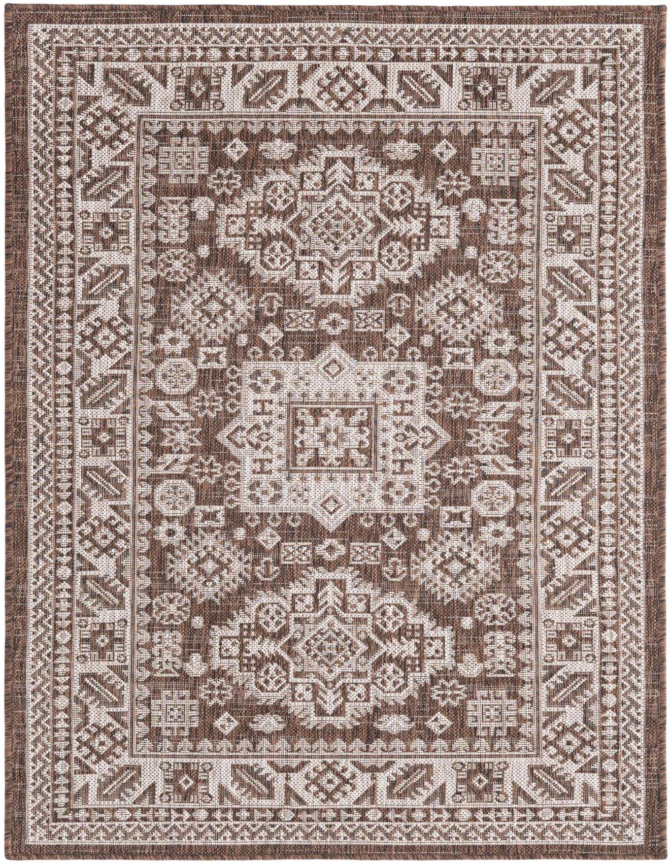 3' x 5' 3 Easy-Clean Aztec Indoor / Outdoor Rug