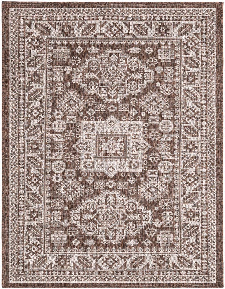 Detail image of 3' x 5' 3 Easy-Clean Aztec Indoor / Outdoor Rug