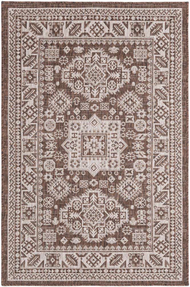 3' x 5' 3 Easy-Clean Aztec Indoor / Outdoor Rug