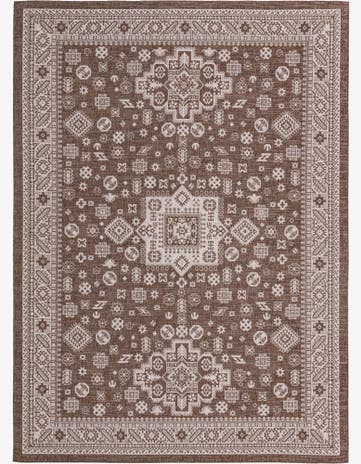 10' x 14' Easy-Clean Aztec Indoor / Outdoor Rug