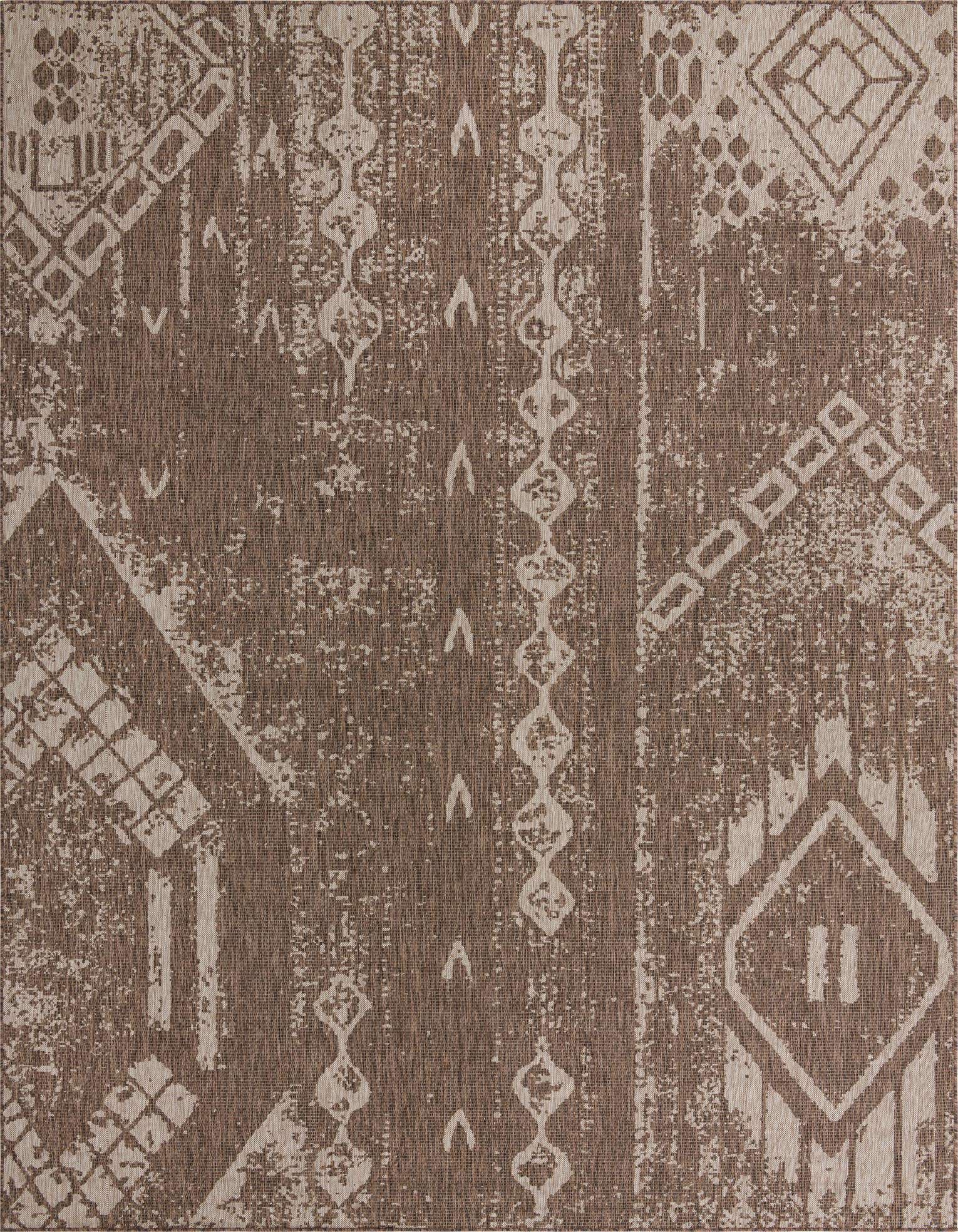 10' x 13' Easy-Clean Bohemian Indoor / Outdoor Rug