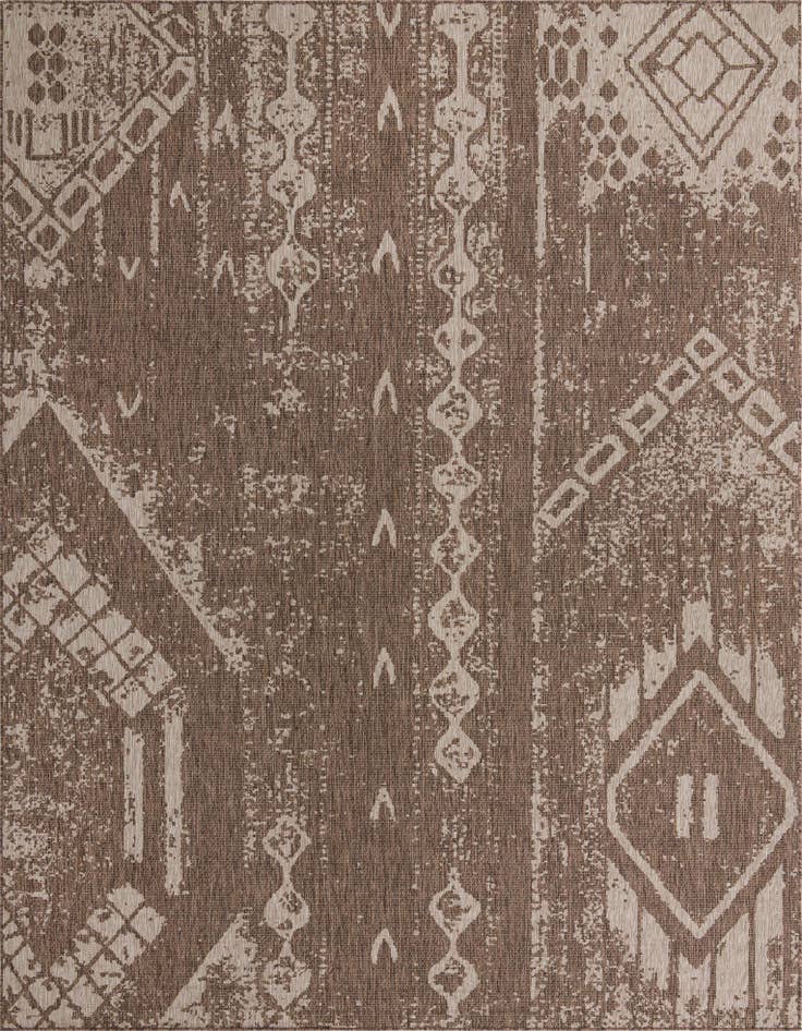 Detail image of 10' x 13' Easy-Clean Bohemian Indoor / Outdoor Rug