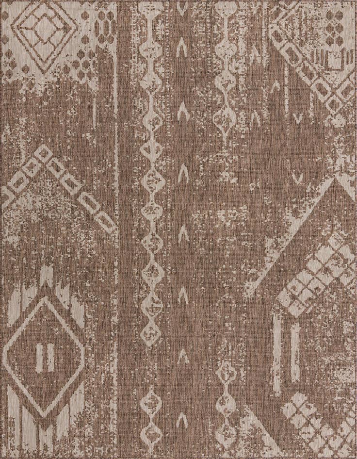 Detail image of 9' x 12' Easy-Clean Bohemian Indoor / Outdoor Rug