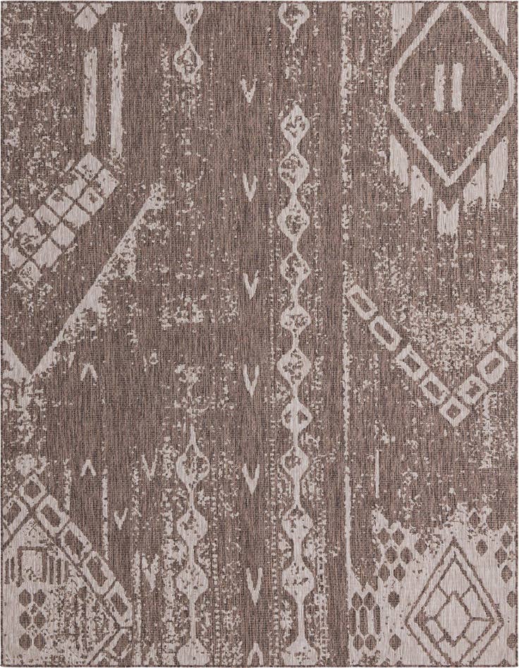 Detail image of 7' 10 x 10' Easy-Clean Bohemian Indoor / Outdoor Rug