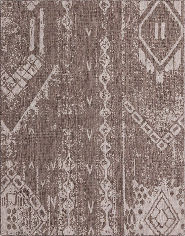Detail image of 7' 10 x 10' Easy-Clean Bohemian Indoor / Outdoor Rug