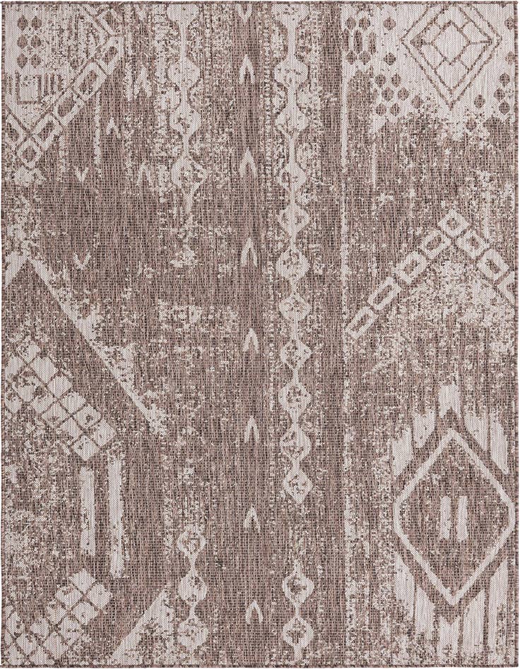 Detail image of 5' 3 x 8' Easy-Clean Bohemian Indoor / Outdoor Rug