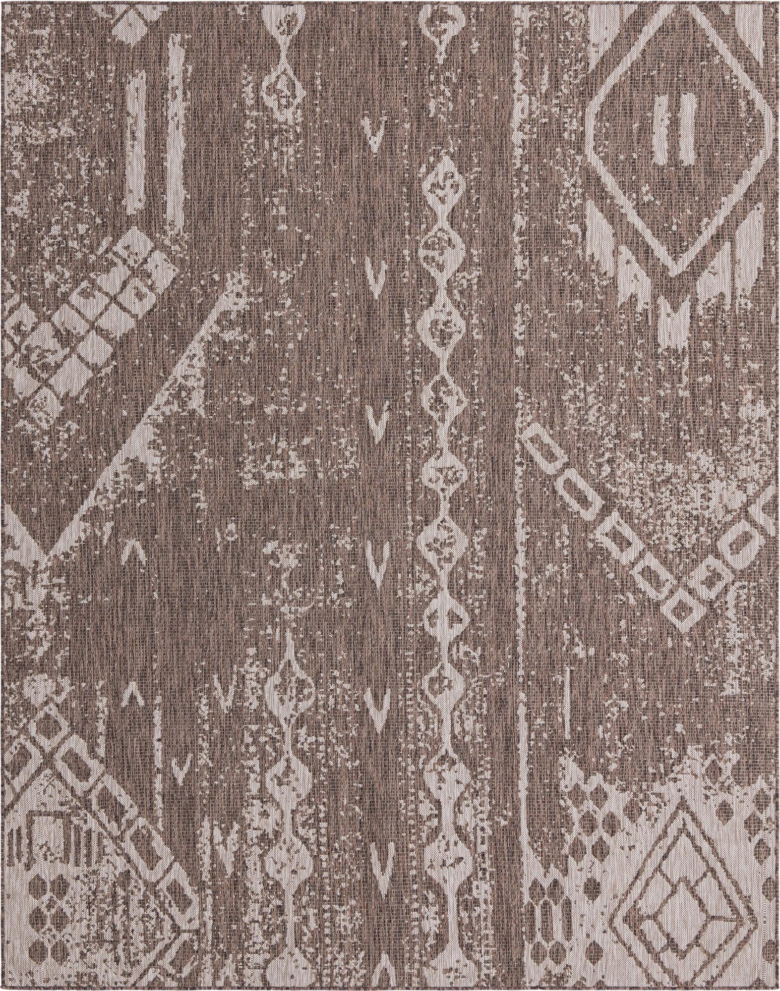7' 10 x 10'  Washable Bohemian Indoor / Outdoor Rug