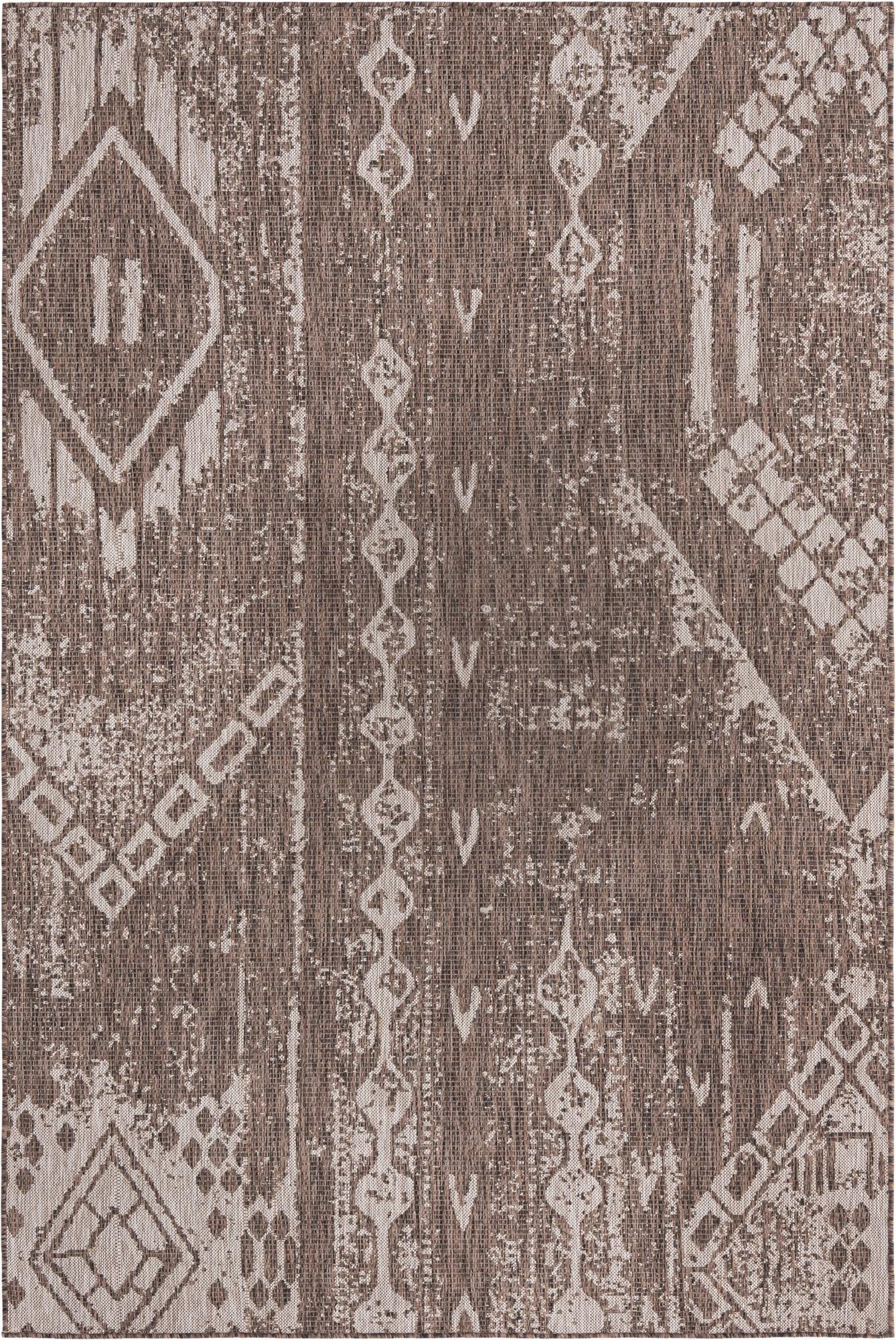 Primary image 6' x 9'  Washable Bohemian Indoor / Outdoor Rug