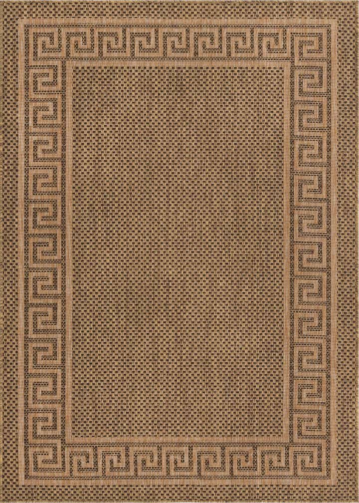 5' 3 x 8' Easy-Clean Border Indoor / Outdoor Rug