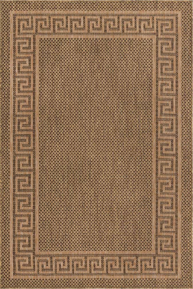 5' 3 x 8' Easy-Clean Border Indoor / Outdoor Rug
