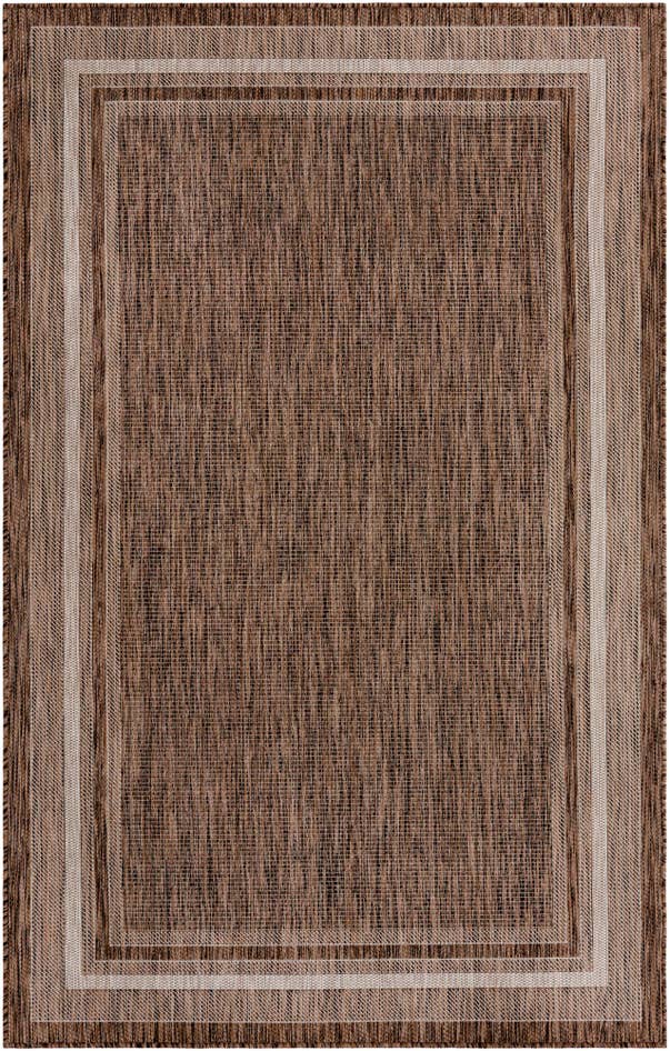 Detail image of 5' 3 x 8' Easy-Clean Border Indoor / Outdoor Rug