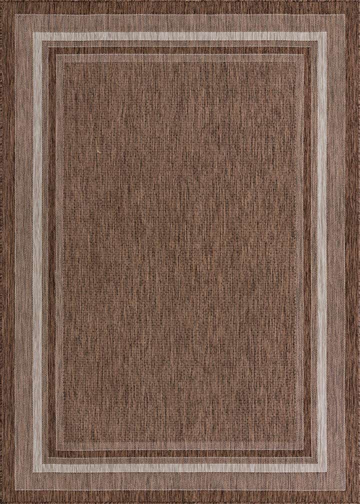 7' x 10' Easy-Clean Border Indoor / Outdoor Rug