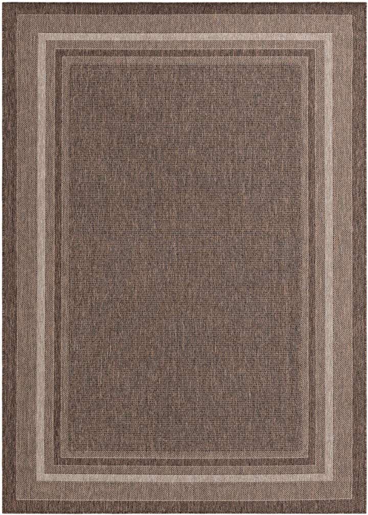 6' x 9' Easy-Clean Border Indoor / Outdoor Rug