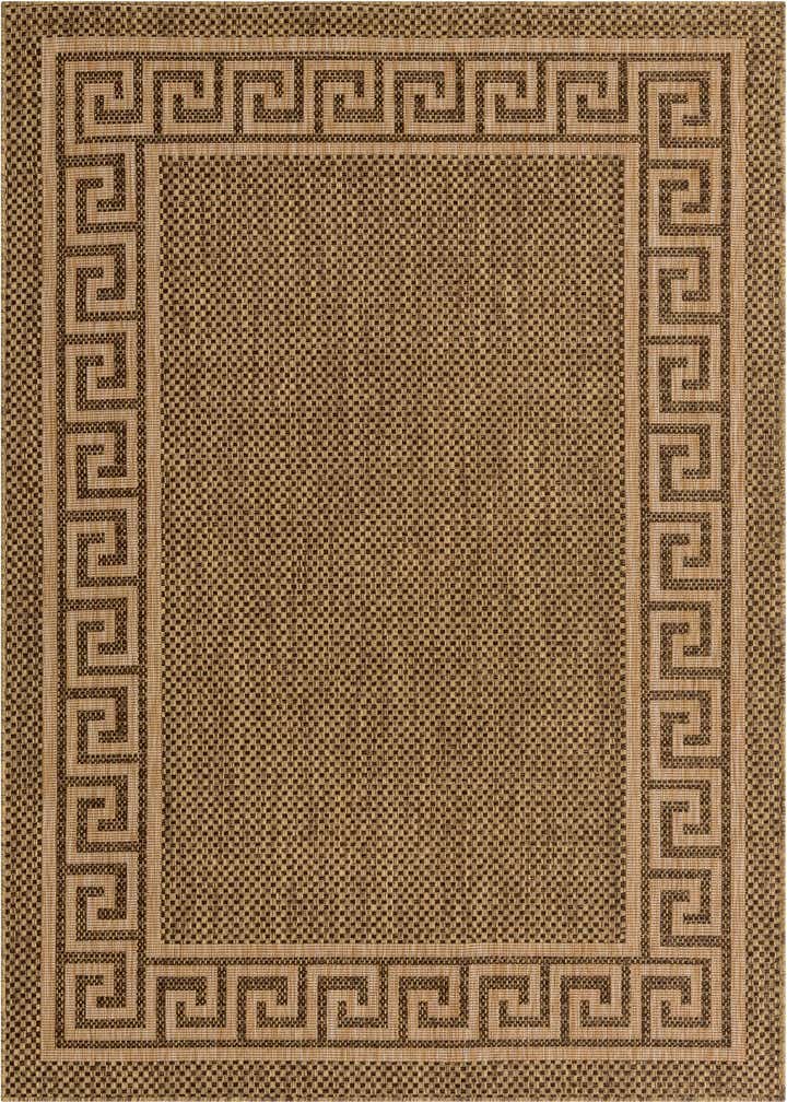 6' x 9' Easy-Clean Border Indoor / Outdoor Rug