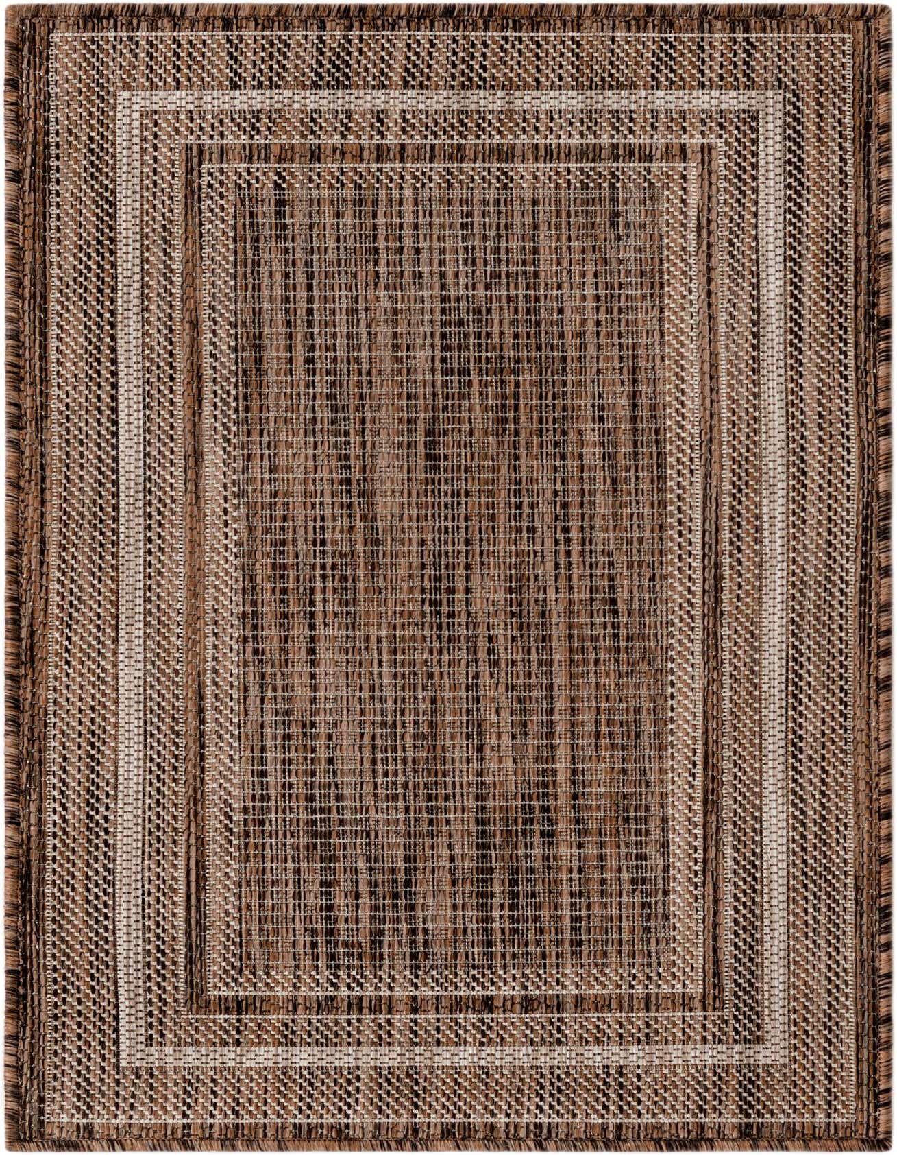 2' x 3' 1 Easy-Clean Border Indoor / Outdoor Rug