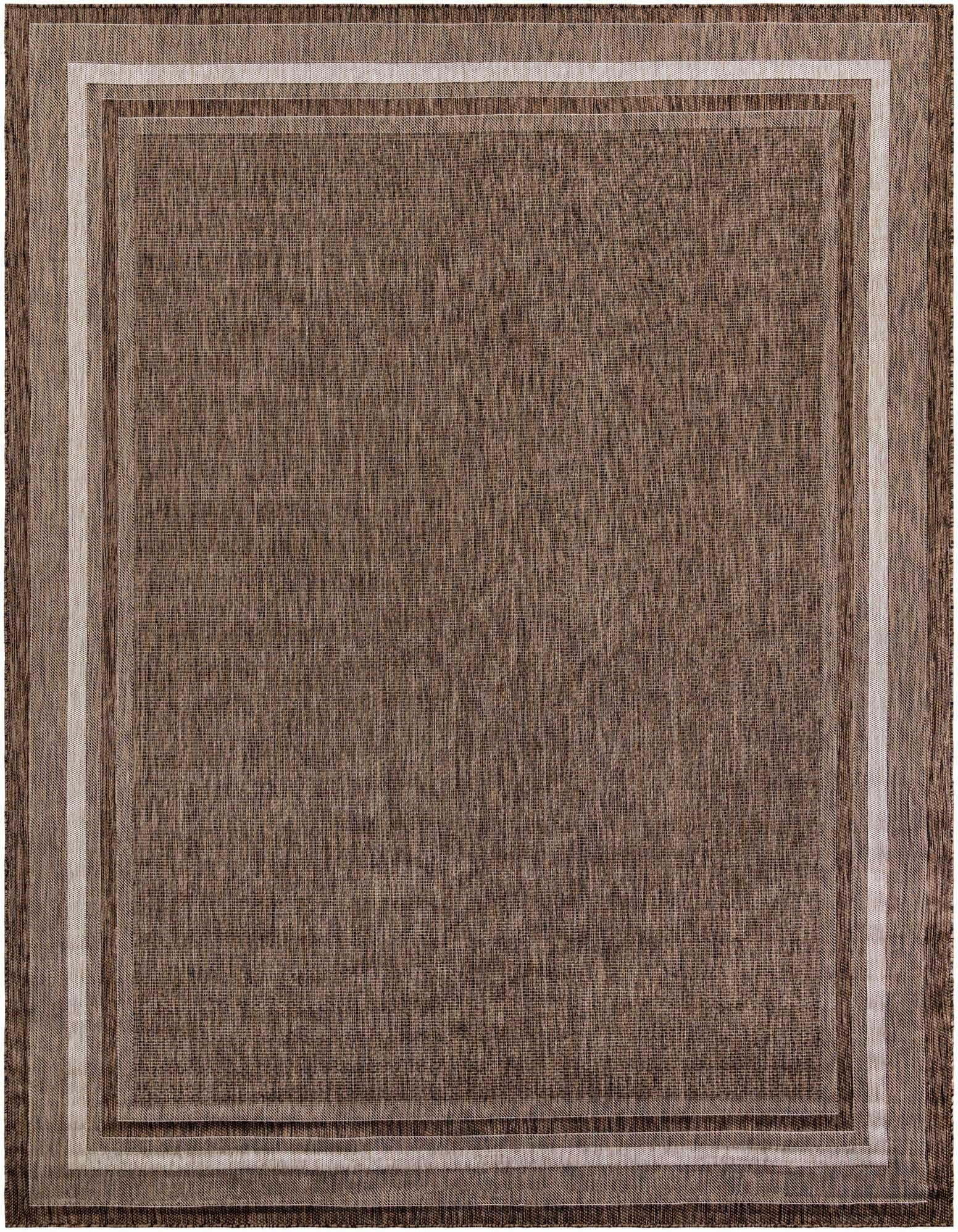 10' x 13' 1 Easy-Clean Border Indoor / Outdoor Rug