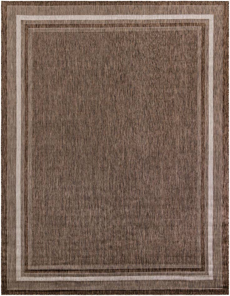 Detail image of 10' x 13' 1 Easy-Clean Border Indoor / Outdoor Rug