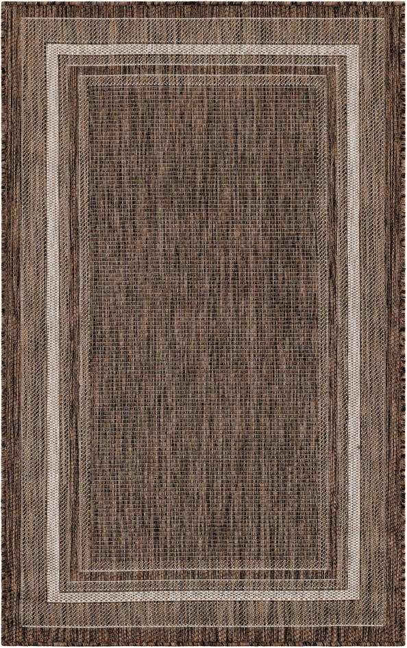 Detail image of 3' 1 x 5' 3 Easy-Clean Border Indoor / Outdoor Rug