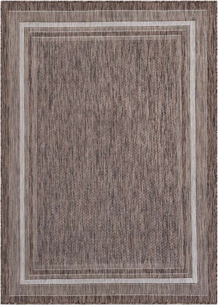 5' 3 x 7' Easy-Clean Border Indoor / Outdoor Rug