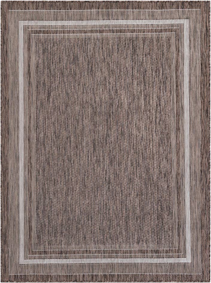 Detail image of 5' 3 x 7' Easy-Clean Border Indoor / Outdoor Rug