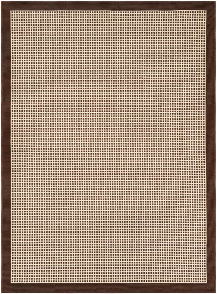 5' x 7' Easy-Clean Border Indoor / Outdoor Rug