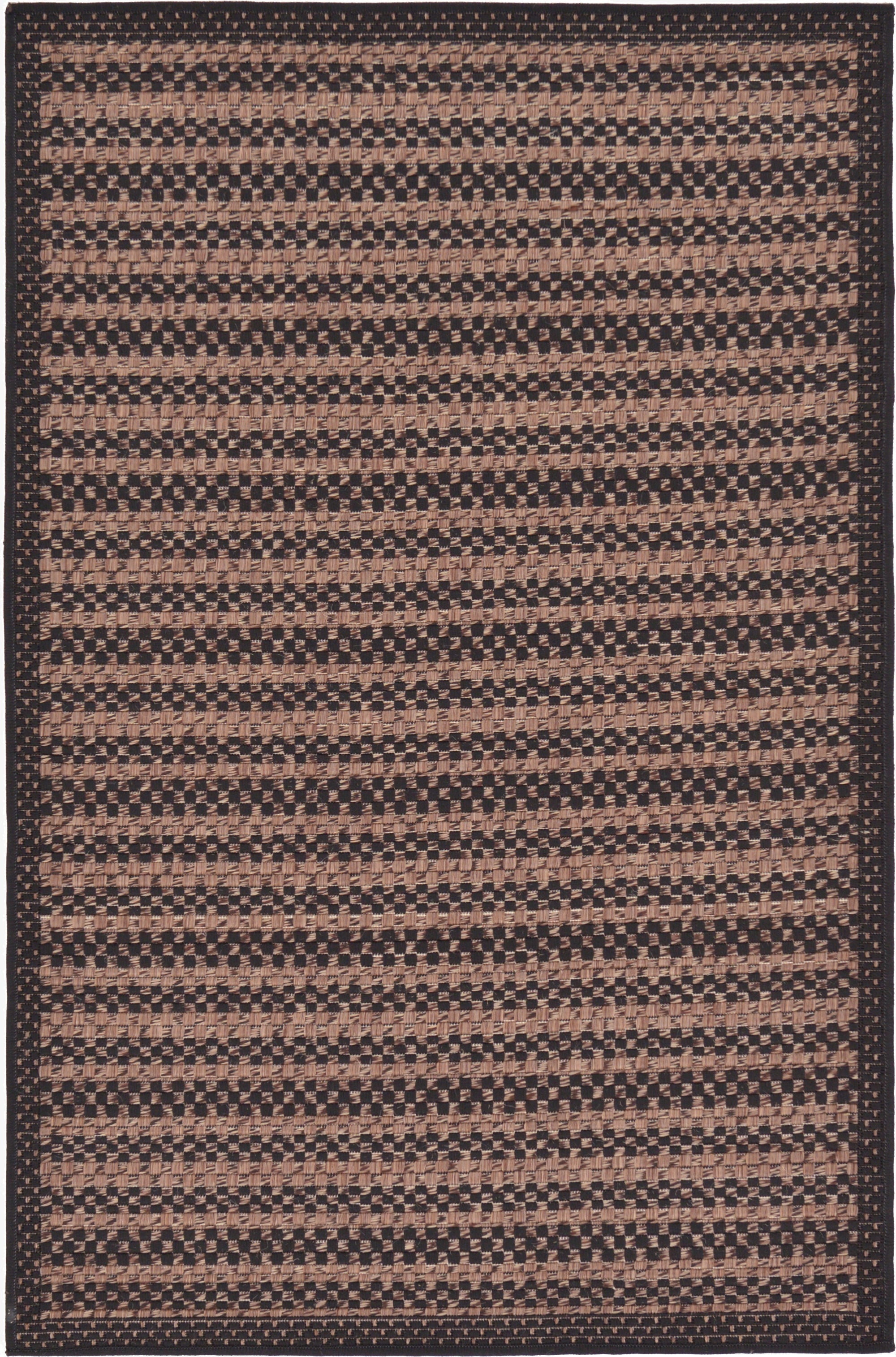 Primary image 3' 3 x 5'  Washable Border Indoor / Outdoor Rug