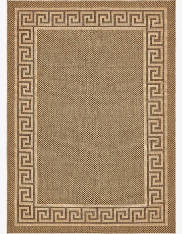 8' x 11' 4 Easy-Clean Border Indoor / Outdoor Rug