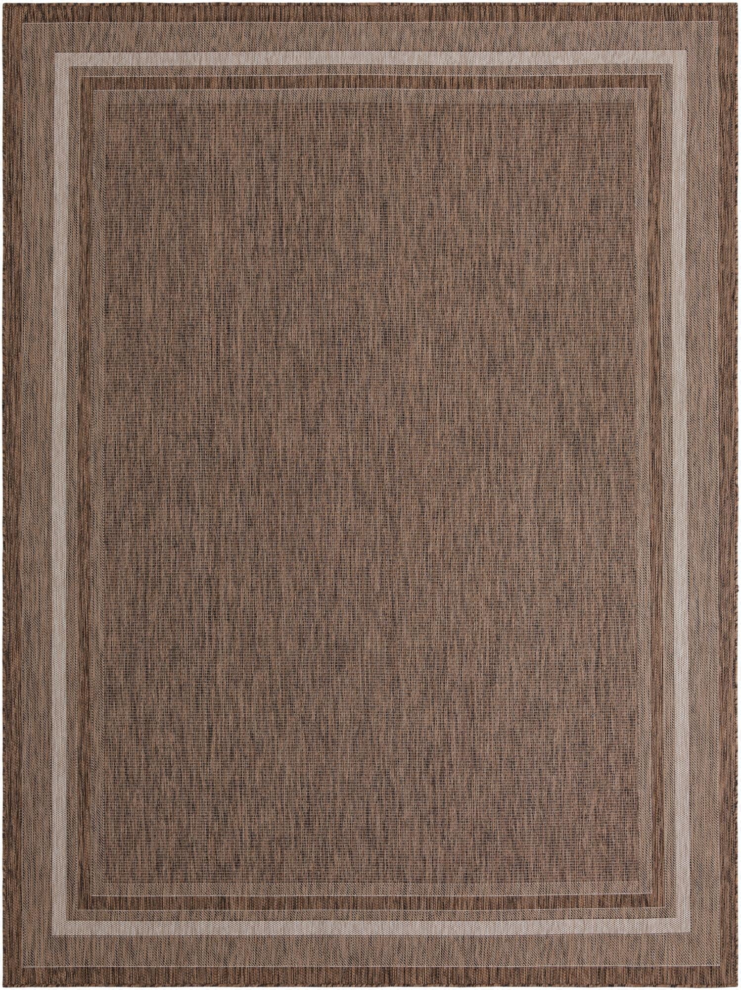 Primary image 9' x 12'  Washable Border Indoor / Outdoor Rug