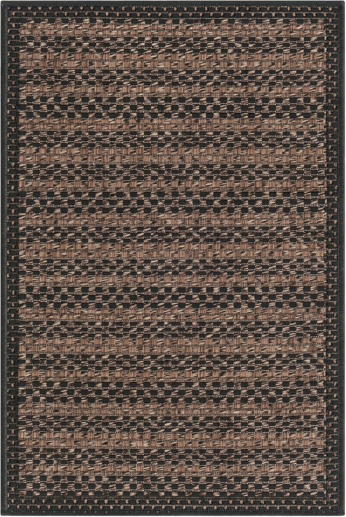 Primary image 2' 2 x 3'  Washable Border Indoor / Outdoor Rug