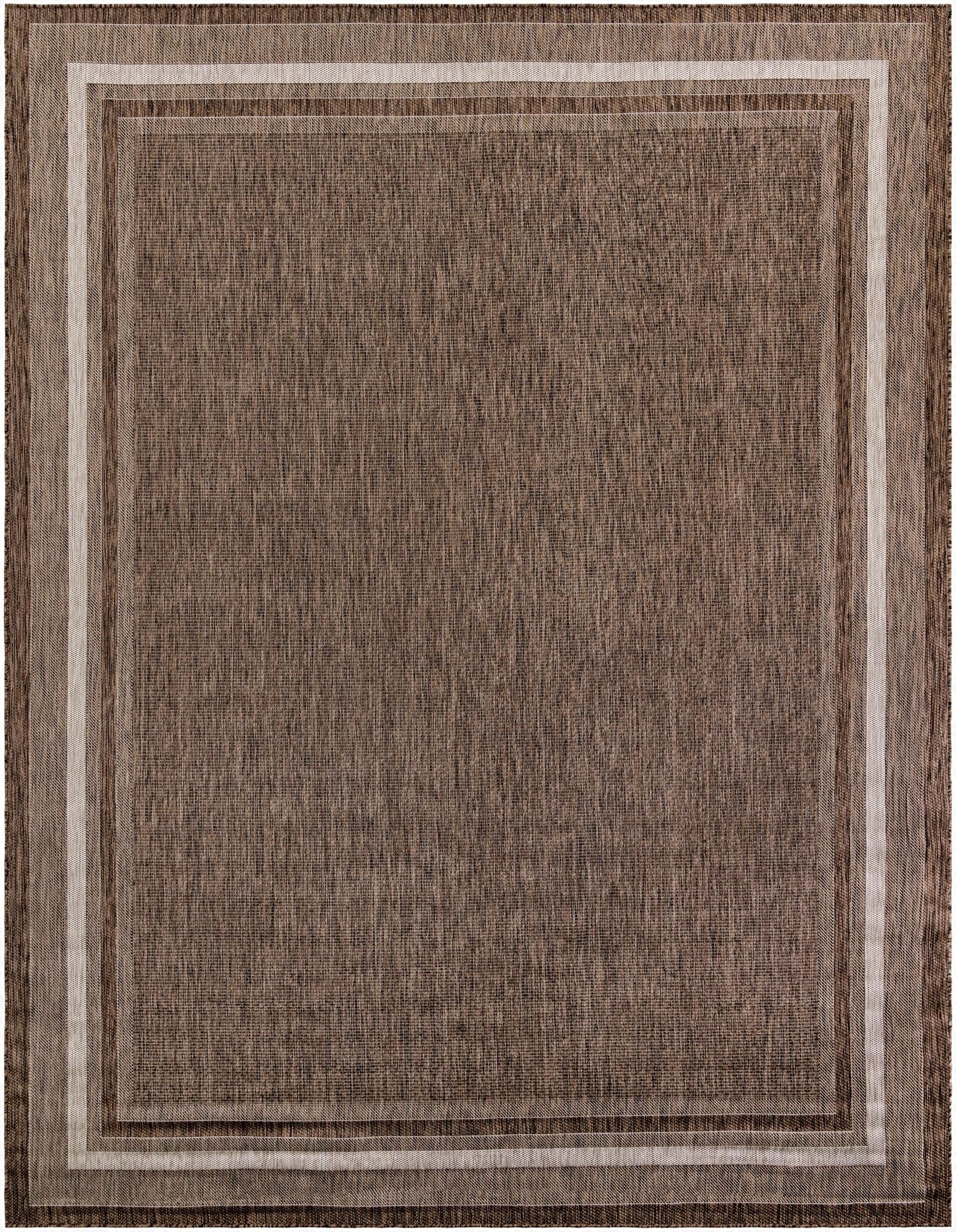 Primary image 10' x 13' 1  Washable Border Indoor / Outdoor Rug