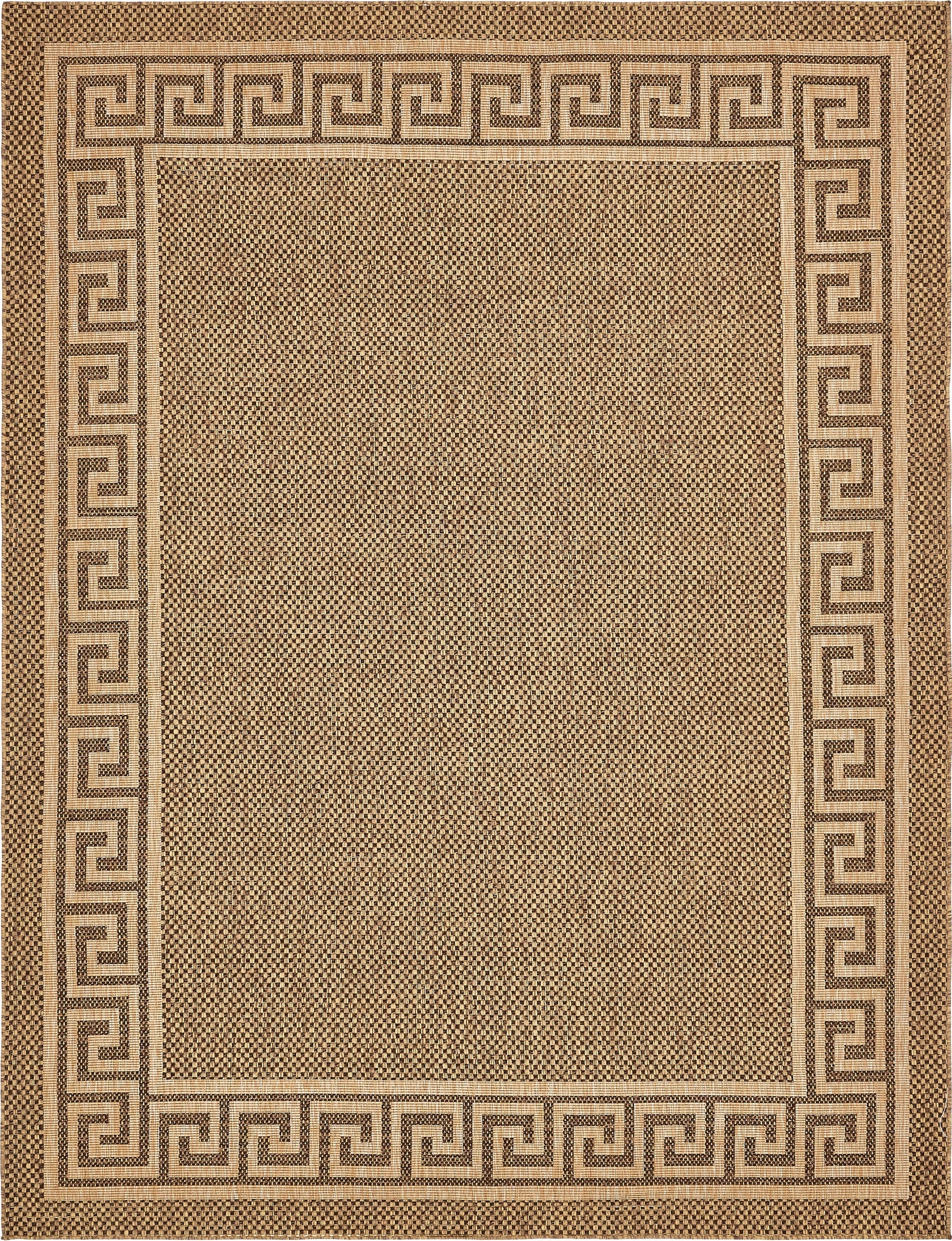 Primary image 9' x 12' 2  Washable Border Indoor / Outdoor Rug