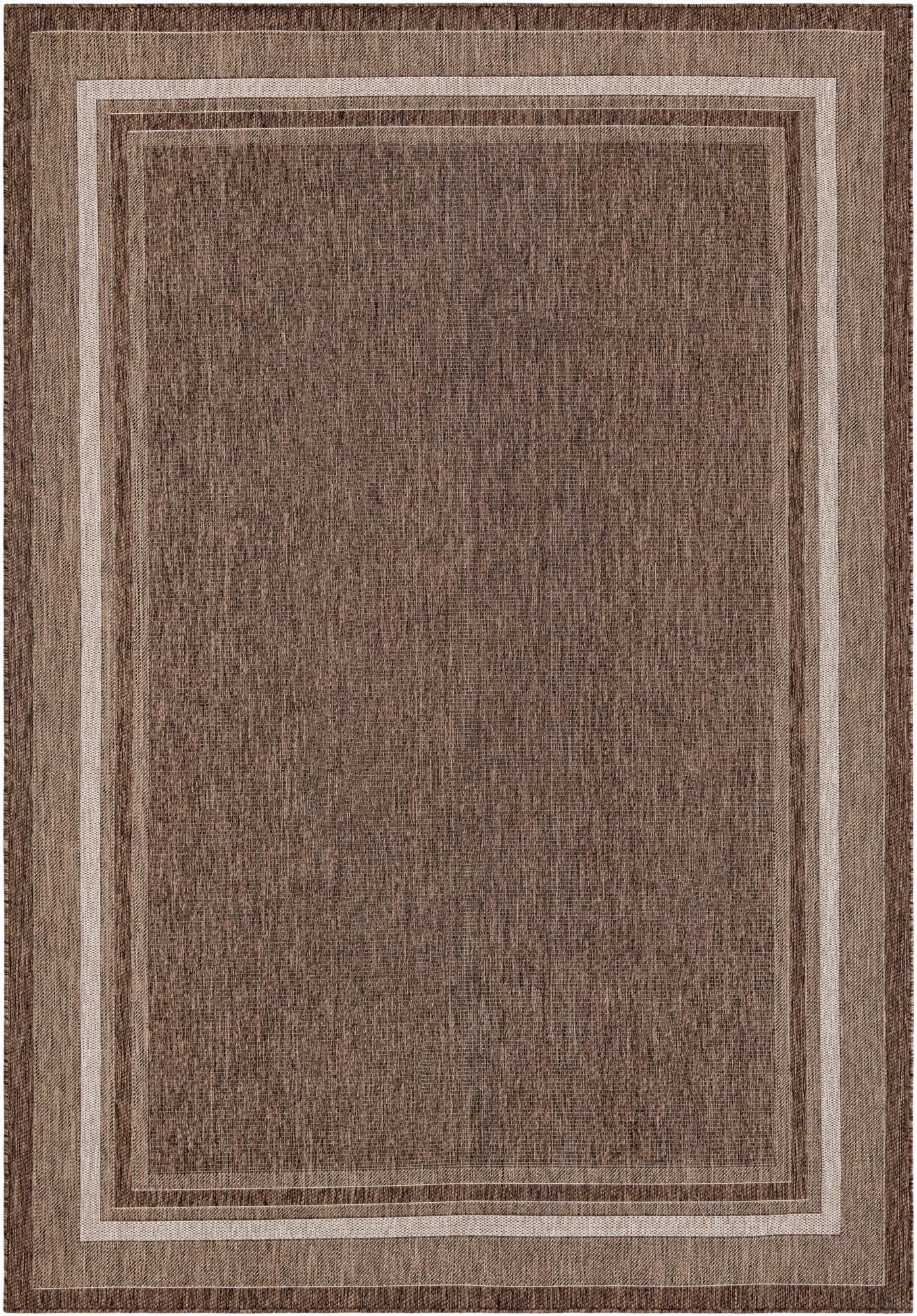 Primary image 7' 10 x 11'  Washable Border Indoor / Outdoor Rug