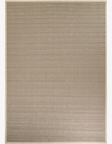 Brown Easy-Clean Border Indoor / Outdoor Rug