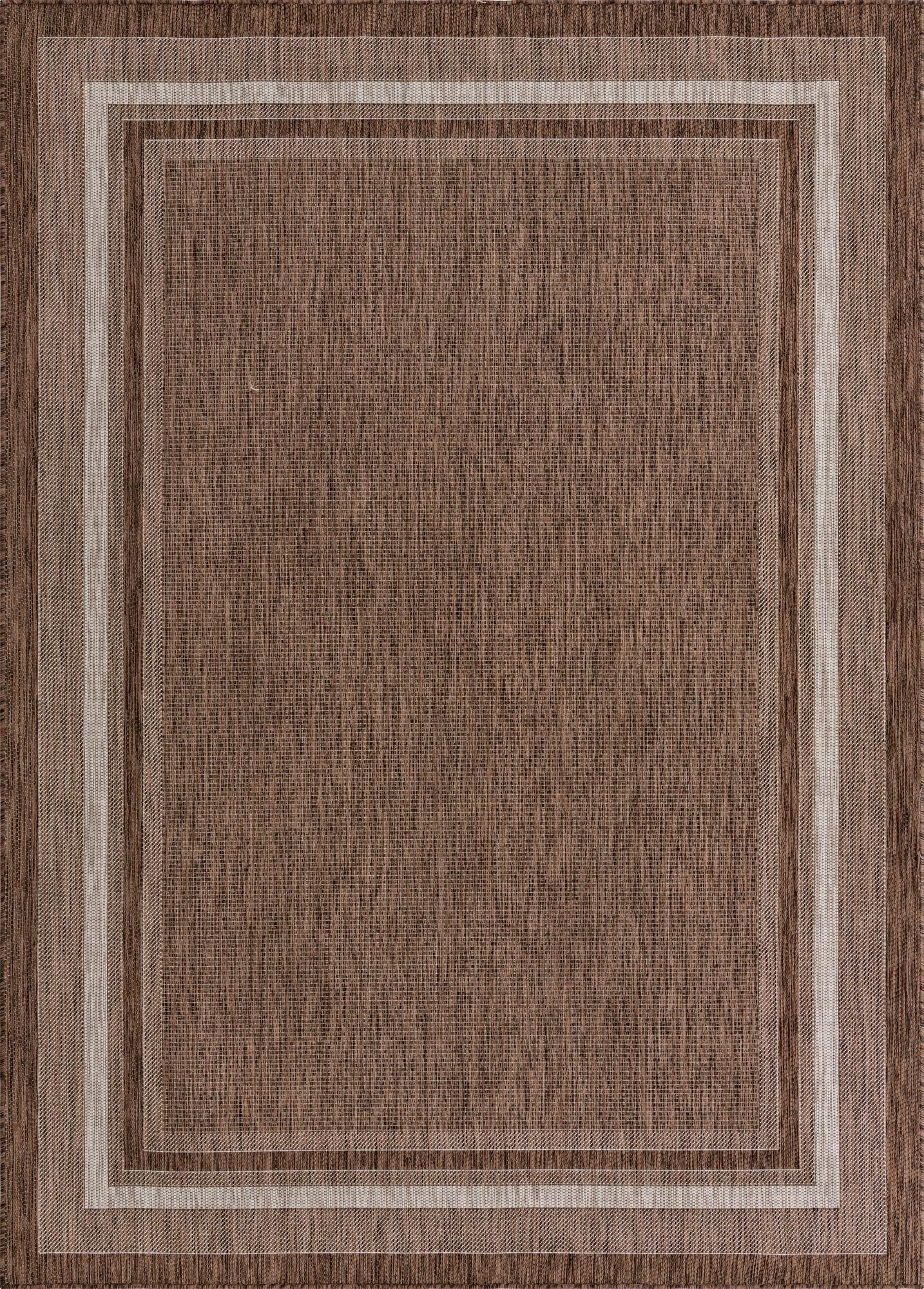 7' x 10'  Washable Border Indoor / Outdoor Rug