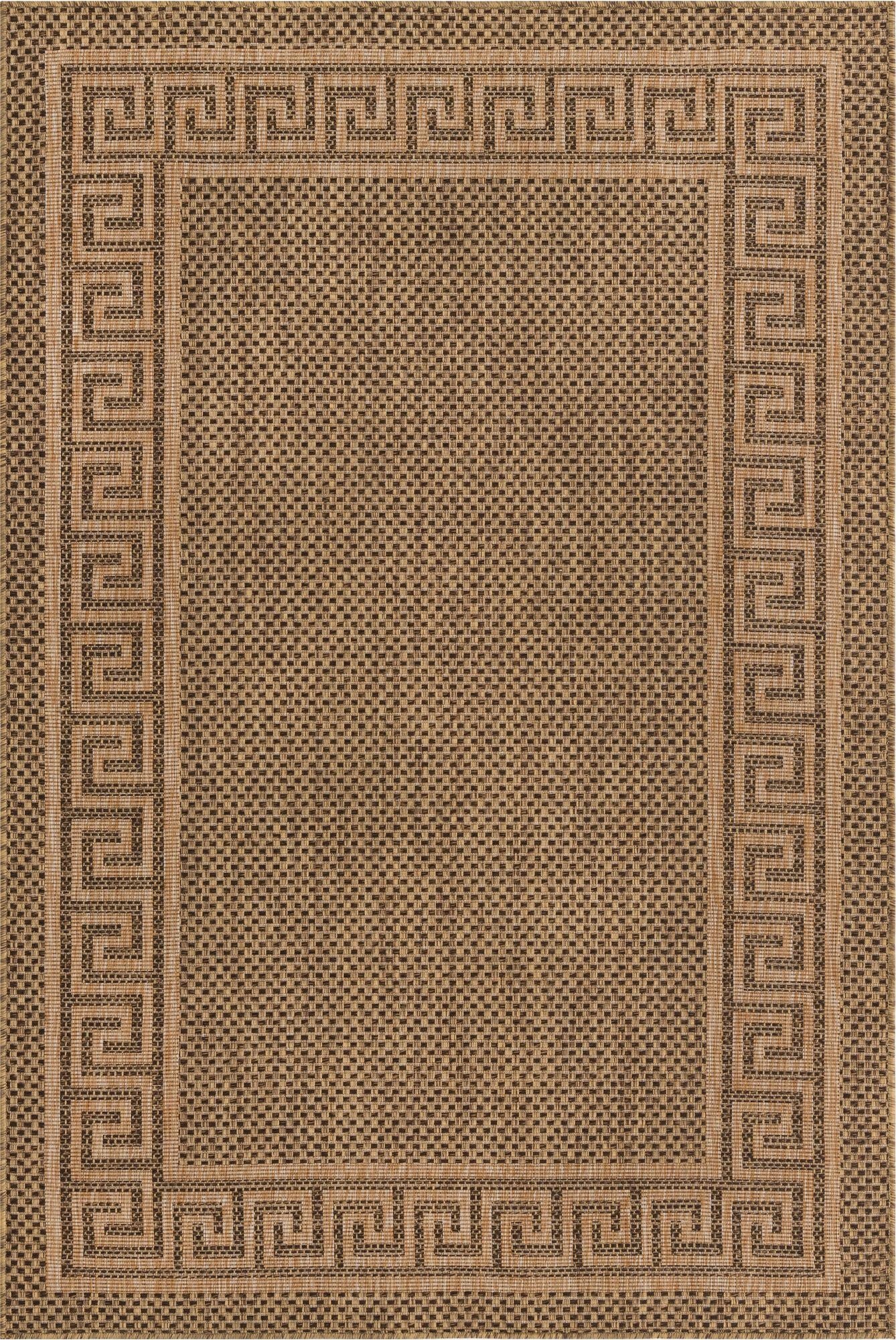 Primary image 5' 3 x 8'  Washable Border Indoor / Outdoor Rug