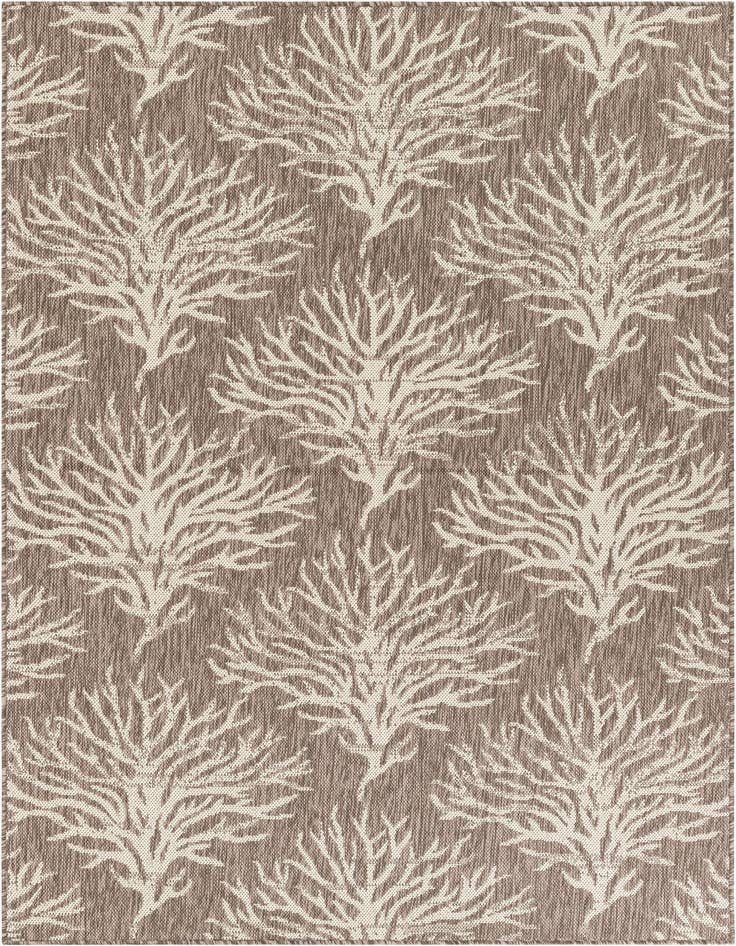Detail image of 5' 3 x 7' 8 Easy-Clean Botanical Indoor / Outdoor Rug