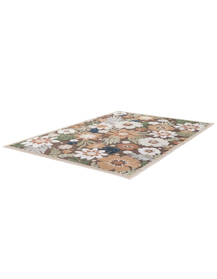 Detail image of 5' 3 x 7' 7  Washable Botanical Indoor / Outdoor Rug