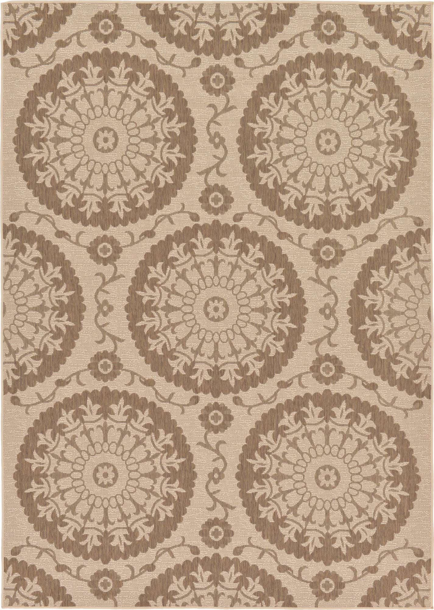 7' x 10' Easy-Clean Botanical Indoor / Outdoor Rug
