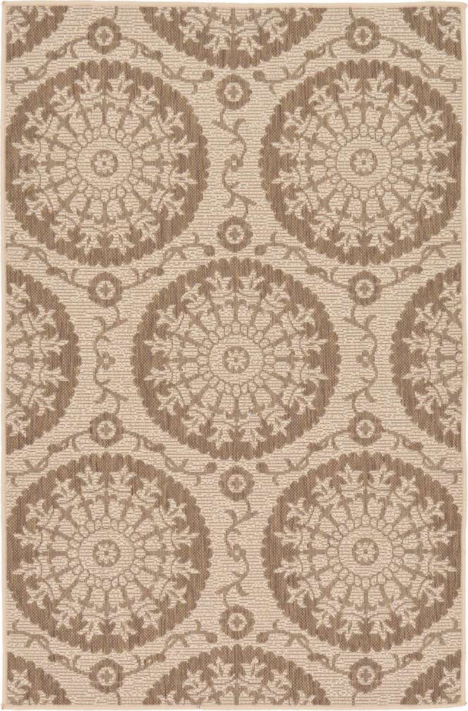 3' 3 x 5' Easy-Clean Botanical Indoor / Outdoor Rug