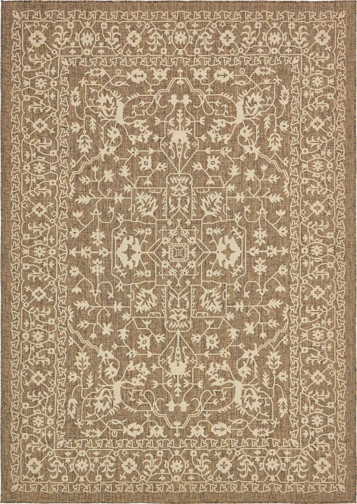 7' x 10' Easy-Clean Botanical Indoor / Outdoor Rug
