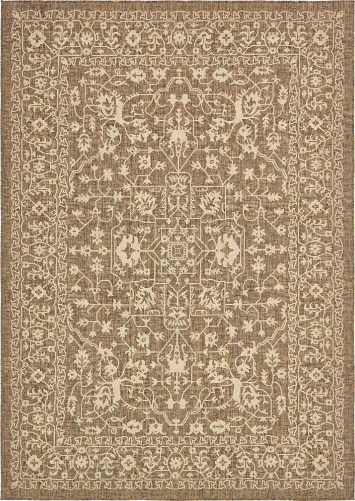 7' x 10' Easy-Clean Botanical Indoor / Outdoor Rug