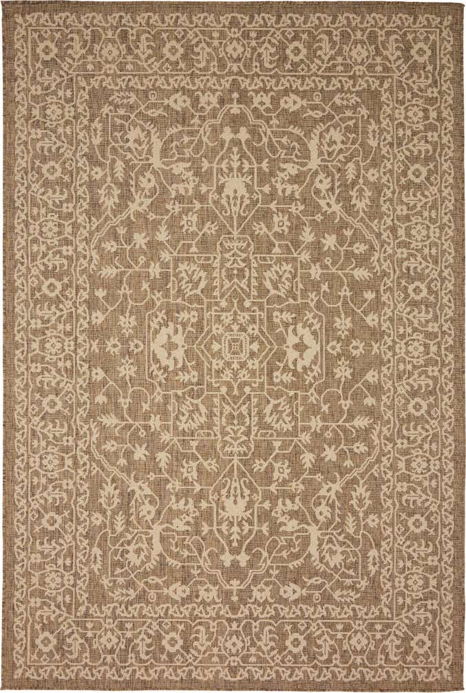 6' x 9' Easy-Clean Botanical Indoor / Outdoor Rug