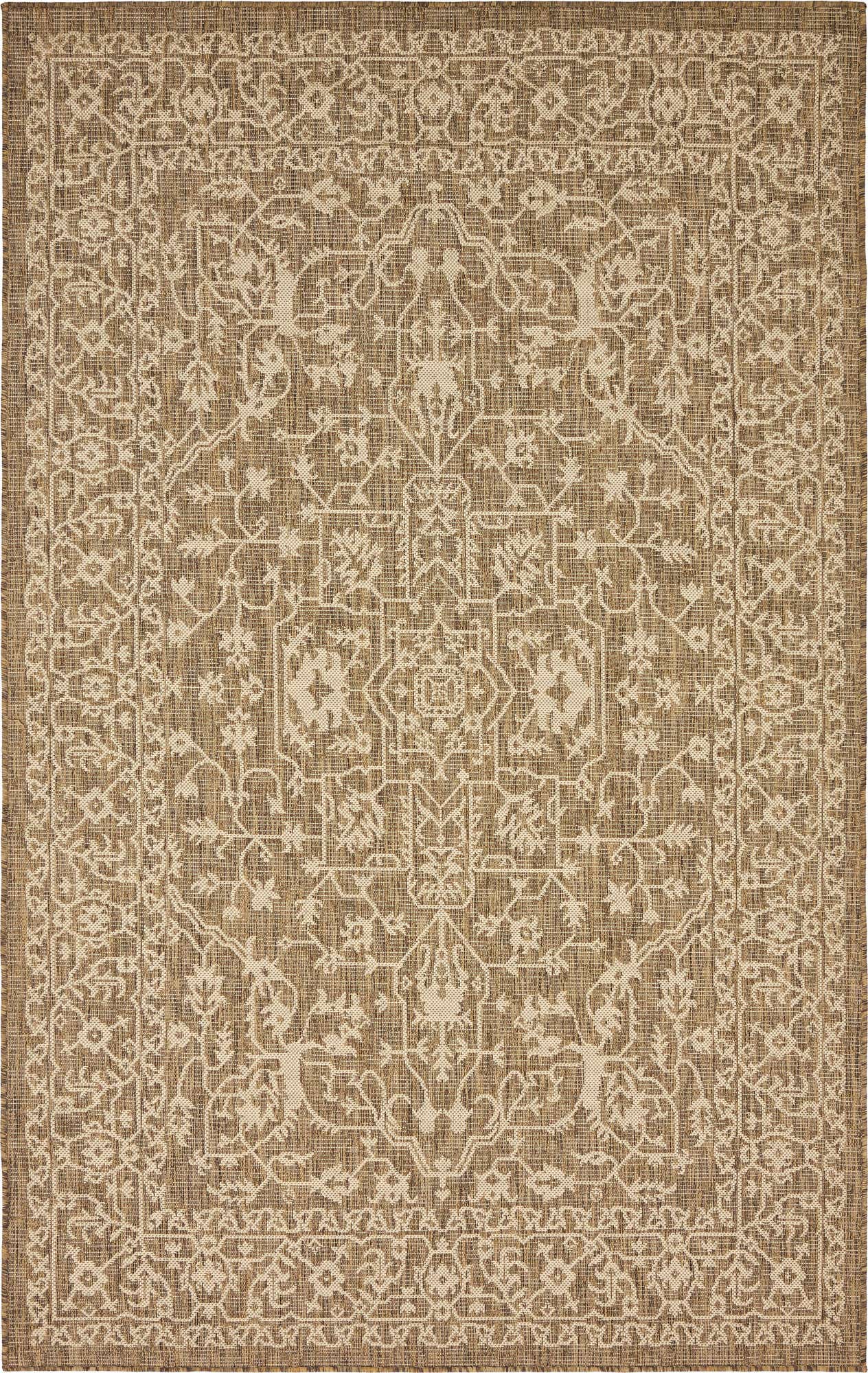 5' x 8' Easy-Clean Botanical Indoor / Outdoor Rug