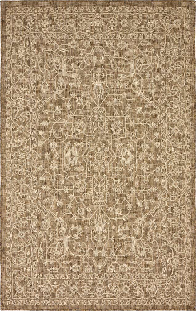 5' x 8' Easy-Clean Botanical Indoor / Outdoor Rug