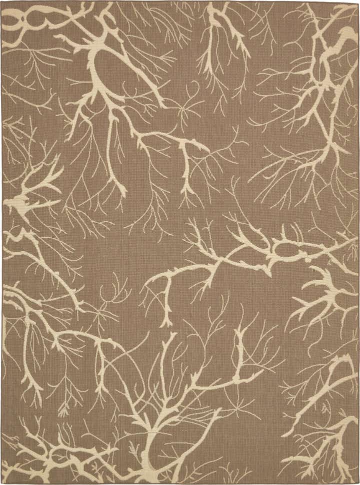 9' x 12' 2 Easy-Clean Botanical Indoor / Outdoor Rug