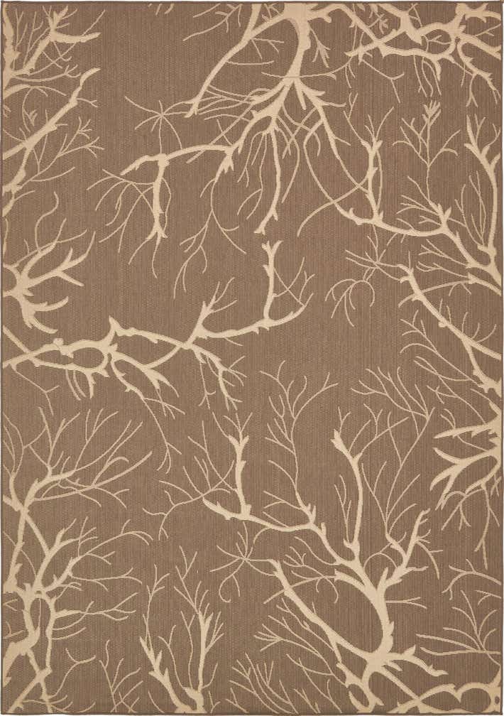 8' x 11' 4 Easy-Clean Botanical Indoor / Outdoor Rug
